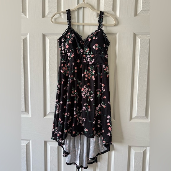 No Boundaries Spring Summer Floral Black Dress Size Medium - Picture 5 of 7